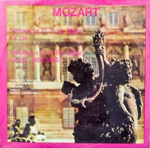 Wolfgang Amadeus Mozart – Simfonia nr. 21 in La Major, KV 134. Simfonia nr. 31 in Re Major, KV 297 Pariziana. Orchestra simfonica a Filarmonicii din Botosani, conductor Modest Cichirdan