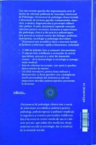 Asociatia Americana de Psihologie, Gary R. Vandenbos (coordonator) - Dictionar de psihologie clinica - Img 2