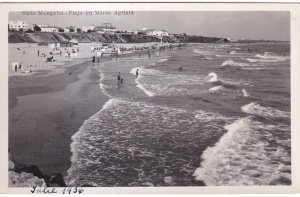 Baile Mangalia. Plaja cu Marea Agitata (necirculata 1936)