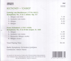 Beethoven, Schubert - Symphony No. 5 - Img 2