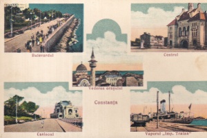 Constanta. Vederea orasului. Bulevardul. Centrul. Casinoul. Vaporul ,,Imp. Traian" (necirculata)