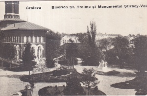 Craiova. Biserica Sf. Treime si Monumentul Stirbey-Voda (circulata 1930)