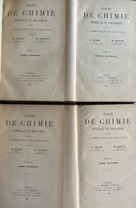 Ed. Willm, M. Hanriot - Traite de chimie minerale et organique, 4 volume (1888, 889, 1888, 1889)
