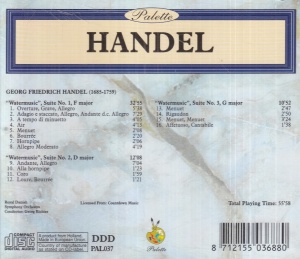 Handel - Watermusic, Suites Nos 1-3 - Img 2