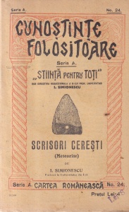I. Simionescu - Scrisori ceresti (Meteorite) (1944)