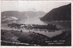 Insula Ada-Kaleh. Vedere generala (circulata 1936)