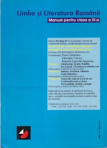 Limba si literatura romana. Manual pentru clasa a IX-a - Mircea Martin, Carmen Ligia Radulescu, Elisabeta Rosca, Rodica Zane - Img 2