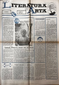 Literatura si Arta. Saptamanal al Uniunii Scriitorilor din Modova, nr. 11, 15 martie 1990