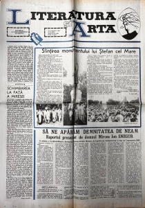 Literatura si Arta. Saptamanal al Uniunii Scriitorilor din Modova, nr. 36, 6 septembrie 1990