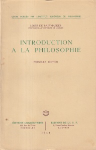 Louis de Raeymaeker - Introduction a la philosophie (1944)