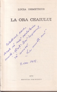 Lucia Demetrius - La ora ceaiului - Img 2