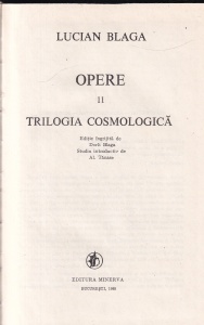 Lucian Blaga - Opere, volumul 11: Trilogia cosmologica - Img 2