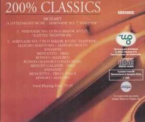 Mozart - A Little Night Music - Serenade No. 7 Haffner - Img 2