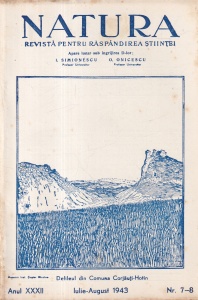 Natura. Revista pentru raspandirea stiintei, anul XXXII, nr. 7-8, iulie-august 1943