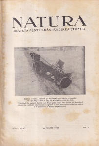 Natura. Revista pentru raspandirea stiintei, anul XXXV, nr. 1, ianuarie 1946