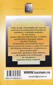 Onufrie Vinteler - Dictionar de antonime - Img 2