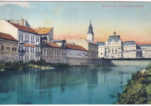 Oradea. Vedere partiala de pe malul Crisului / Nagyvárad. Körösparti részlet (necirculata)