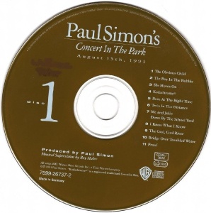 Paul Simon – Paul Simon's Concert In The Park. August 15th, 1991 - Img 3