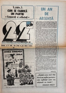 Revista 22, nr. 20, 24 mai 1991