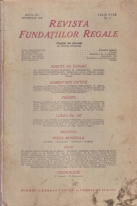 Revista Fundatiilor Regale, anul XII, nr. 2, octombrie 1945