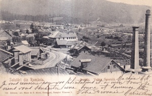 Salutari din Romania. Busteni. Vedere Generala (circulata 1904)