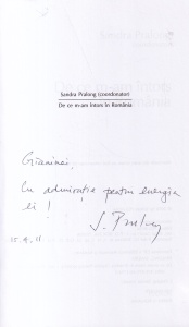 Sandra Pralong - De ce m-am intors in Romania (cu autograful si dedicatia autorului)