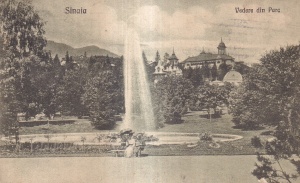Sinaia. Vedere din parc (circulata 1922)