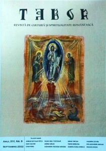 Tabor. Revista de cultura si spiritualitate romaneasca, anul XVI, nr. 9, seprembrie 2022