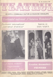Teatrul, nr. 10, octombrie 1981