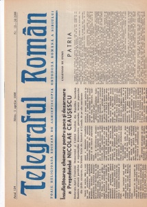 Telegraful roman, nr. 13-14, aprilie 1986. Foaie religioasa editata de Arhiepiscopia Ortodoxa Romana a Sibiului