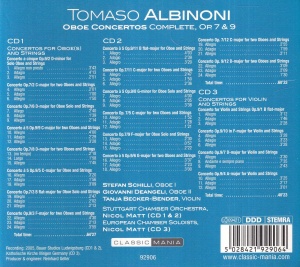 Tomaso Albinoni - Oboe Concertos Complete, Op. 7 and 9 (3 CD) - Img 2