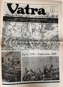 Vatra, nr. 226, ianuarie 1990 (primul numar de dupa Revolutia din Decembrie 1989)