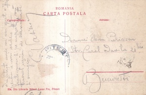 Vederea panoramica Trivalea. Pitesti (circa 1910, circulata) - Img 2