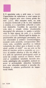 Victor Ernest Masek - Arta de a fi spectator. Contributii la estetica receptarii - Img 2