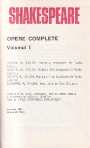 William Shakespeare - Opere complete, volumul 1: Henric al VI-lea, Richard al III-lea - Img 2