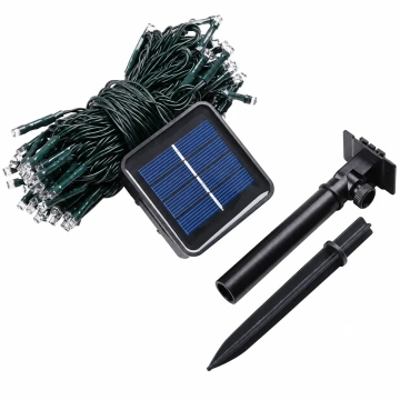 Instalație solară LED alb cald, 10–100 m, 100–1000 LED-uri, 8 moduri de iluminare - Img 8