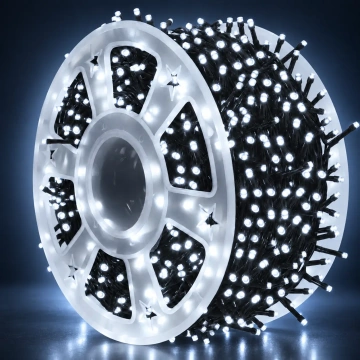 Instalație de Crăciun LED Alb Rece tip rolă, 50 sau 100 m, 8 moduri de iluminare