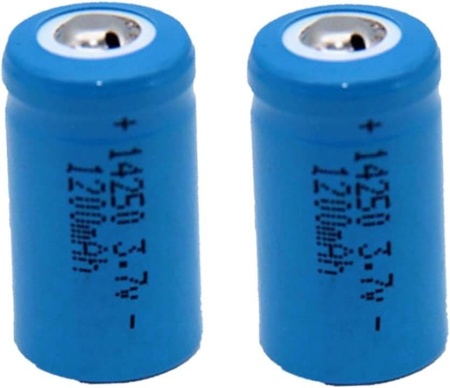 Set 2 acumulatori 14250, li-ion, 3.7v, 1200mAh