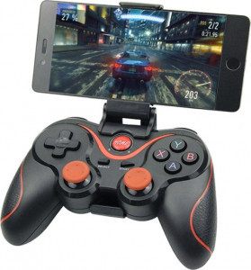 Controller pentru telefon, V8, Bluetooth, laptop, tableta, PC, Smart TV, Smart Box, acumulator integrat, multiple functii, Android, Samsung, Iphone