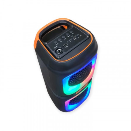 Boxa portabila cu doua difuzoare, lumini rgb, acumulator, MP3, USB, bluetooth, radio FM, Card TF, 2x5W - CS-4403