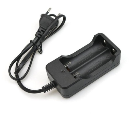 Incarcator acumulatori 18650, 3.7v, Li-ion, 2 sloturi, maxim 4.2v, negru