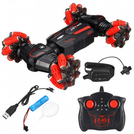 Mașină de jucărie cu telecomandă, control prin gesturi, rotire 360 grade, wifi 2.4GHz, Stunt Car, SY058F