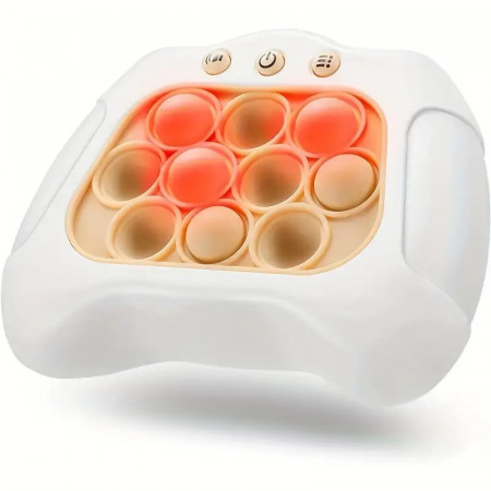 Jucarie pop it electrica, cu sunete si lumini, pentru copii si adulti, 30 nivele, Alb
