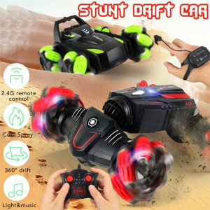 Mașină de jucărie cu telecomandă, control prin gesturi, rotire 360 grade, wifi 2.4GHz, Stunt Car, SY058F