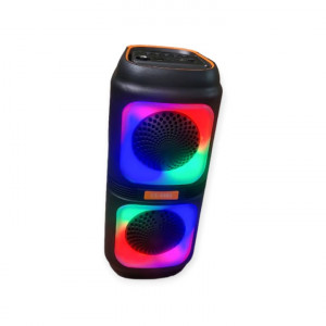Boxa portabila cu doua difuzoare, lumini rgb, acumulator, MP3, USB, bluetooth, radio FM, Card TF, 2x5W - CS-4403