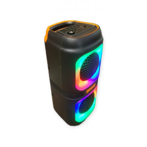 Boxa portabila cu doua difuzoare, lumini rgb, acumulator, MP3, USB, bluetooth, radio FM, Card TF, 2x5W - CS-4403