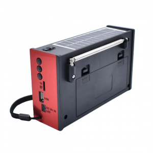 Radio portabil cu incarcare solara, Acumulator 3.7v, USB, TF, AM, FM, SW1-6, lanterna led - RD-110UBT cu spatele afisat