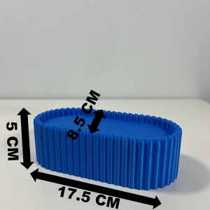 Cutiuta eleganta cu capac magnetic, Multifunctionala, Albastru, 17,5 X 8,5 X 5 cm, imprimat 3D din PLA (Bioplastic) - Img 6