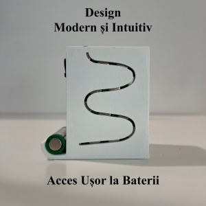 Organizator baterii AA (LR6), Stocare pana la 14 Baterii AA, Alb, imprimat 3D din PLA (Bioplastic) - Img 4