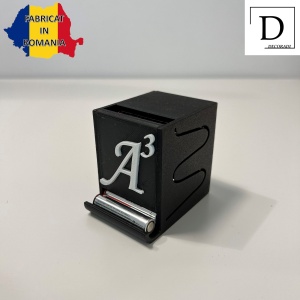 Organizator baterii AAA (LR3), Stocare pana la 18 Baterii AAA, negru, imprimat 3D din PLA (Bioplastic)